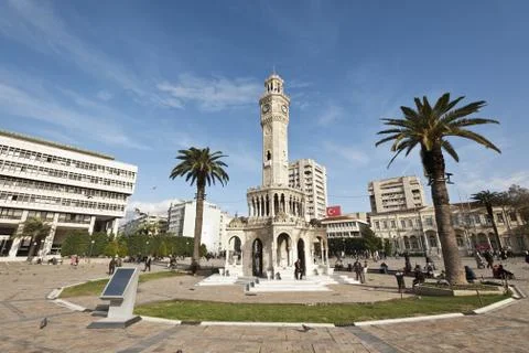 Izmir clock tower Stock Photos