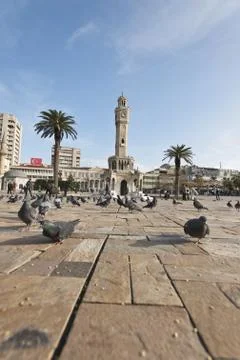 Izmir clock tower Stock Photos