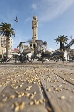 Izmir clock tower Stock Photos