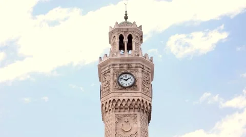Izmir clock tower time lapse video. Stock Footage 66482396