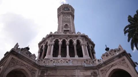 Izmir clock tower time lapse video. Vídeo Stock 66482656