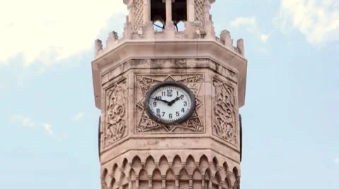 Izmir clock tower time lapse video. Stock Footage 66483518