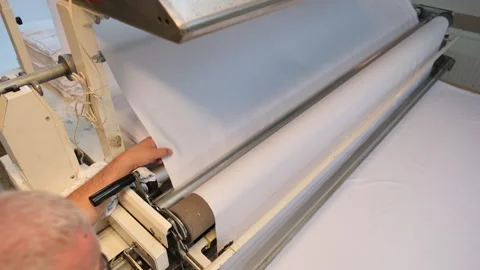 Izmir, Turkey - 08/22/2024: Textile Processing: Mastering Fabric Perfection Video stock 282520540