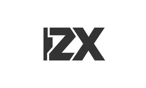 IZX logo design template with strong and modern bold text. Initial based ve.. Illustrazione stock