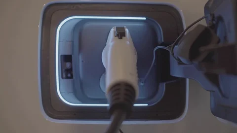 J-1772 Plug on EV Car Stock-Footage 108067063