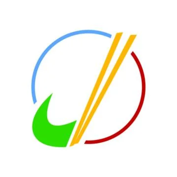 J chopstick logo 스톡 일러스트