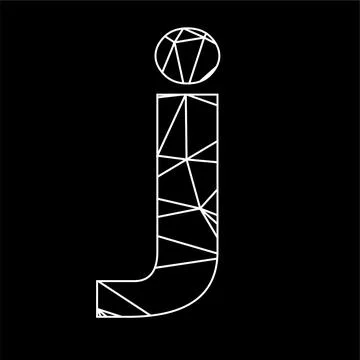 J geometric triangle blockchain font Illustrazione stock