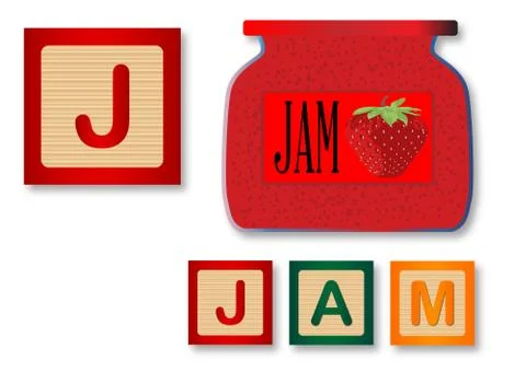 J Is For Jam Stock Illustration