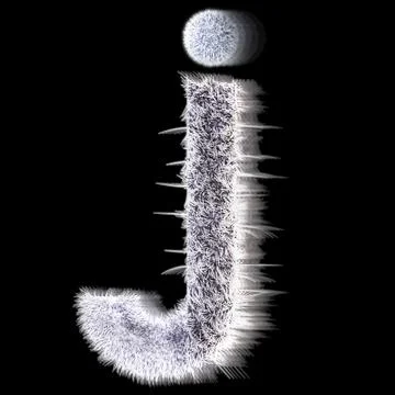 J letter on black Stock Illustration