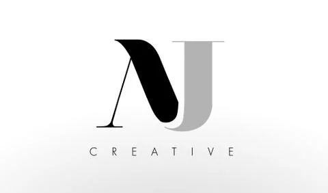 A J Letter Logo Design. Creative AJ Letters Icon Stock Illustration