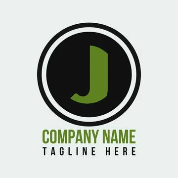 J Letter mark logo vector illustration Illustrazione stock