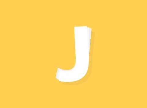 J Letter vector font, modern layers design. Eps10 illustration 스톡 일러스트