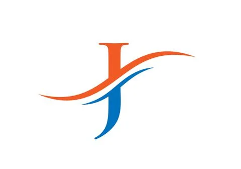 J Logo Design Vector Template. Initial Letter J Logotype For Business And Com Stock Illustration