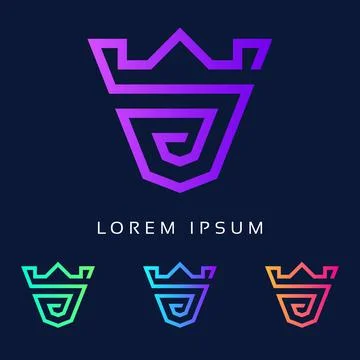 J logo Element Template, Letter J Icon Monogram design Elegant line art Stock Illustration