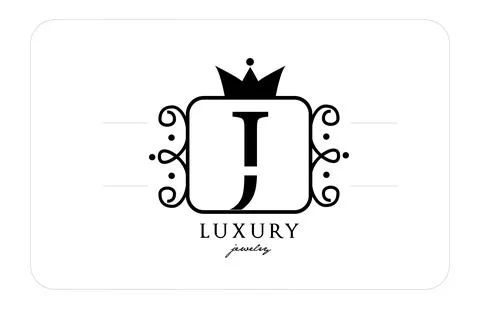 J simple monogram alphabet letter logo in black and white. Creative icon desi Stock Illustration