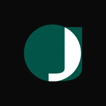 J text vector logo design. J letter mark brand logo illustration Stock Illustration