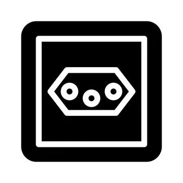 J type socket glyph icon vector illustration Stock Illustration
