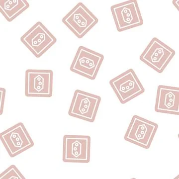 J type socket glyph vector seamless pattern Stock Illustration