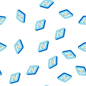 J type socket isometric icon seamless pattern Stock Illustration