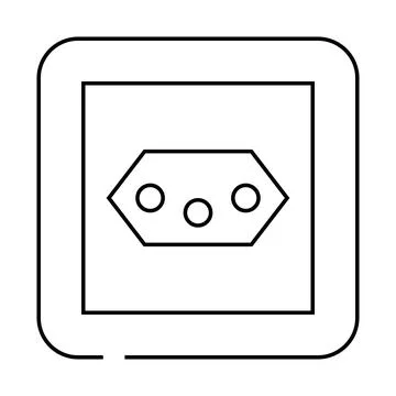 J type socket line icon vector illustration Stockillustratie