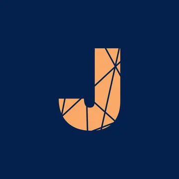 J typography text vector logo, or symbol design. J text texture illustration Stock Illustration