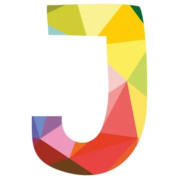 J vector letter isolated on white background illustration Stock Illustration