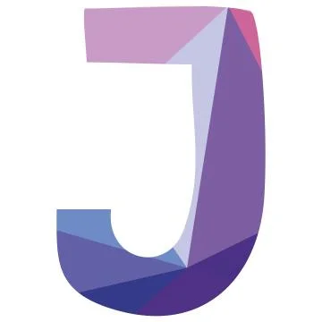 J vector low poly wrapping surface pastel alphabet letter Stock Illustration