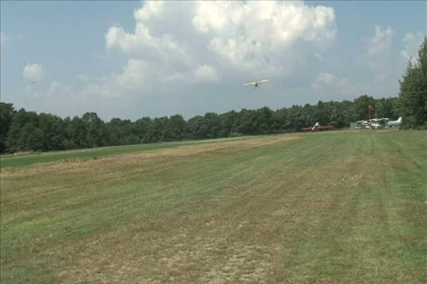 J3 Cub Landing Stock Footage 683279