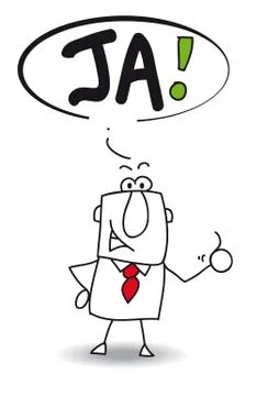 Ja ! Stock Illustration