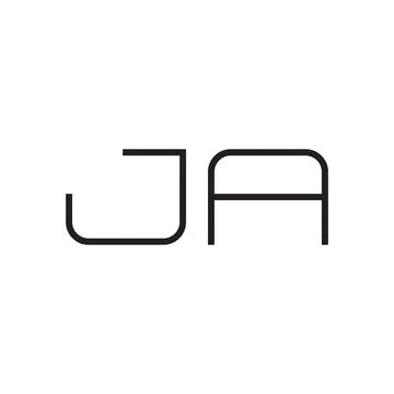 Ja initial letter vector logo icon Stock Illustration