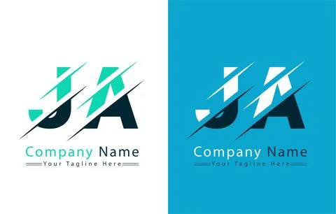 JA Letter Logo Vector Design Template Elements Stock Illustration