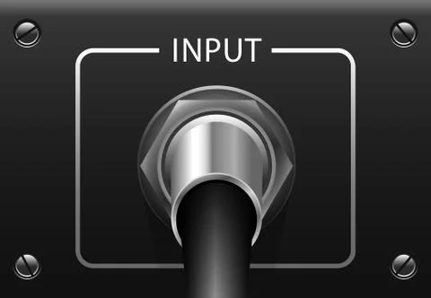 Jack Audio Input, Audio Connector, Amplifier, Electronics Illustrazione stock