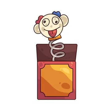 Jack-in-the-box illustration Stock Illustration