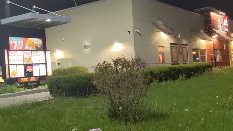 Jack in the Box - Night Time Stock Footage 153384575