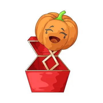 Jack-In-The-Box Pumpkin illustration Stock Illustration