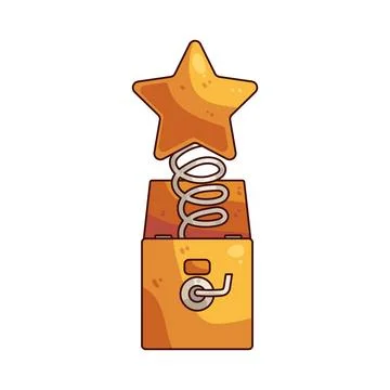 Jack-In-The-Box With Star illustration Stock Illustration