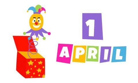 Jack in the box toy, springing out of a box. Stock Illustration