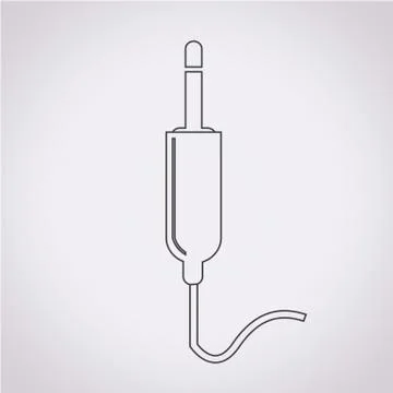 Jack cable icon Illustrazione stock