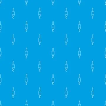 Jack cable pattern seamless blue イラスト素材