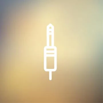 Jack cable thin line icon Stock Illustration