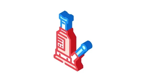 Jack car repair tool isometric icon animation Stock Footage 327280986
