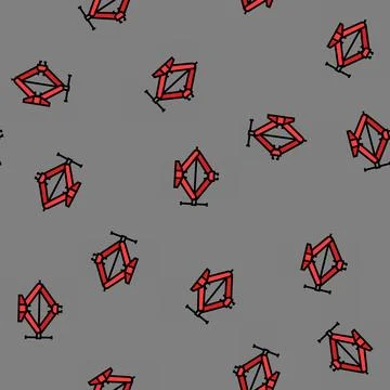 Jack car repair tool vector seamless pattern Stock Illustration