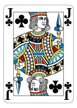 Jack of Clubs Design from Deck of Playing Cards Stock Illustration