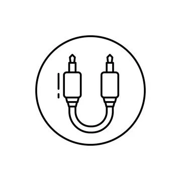 Jack connector icon. Simple line, outline vector elements of connectors and Stockillustratie