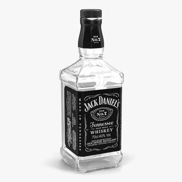 Jack Daniels Bottle Empty 3D Model