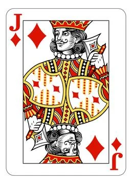 Jack of Diamonds Design from Deck of Playing Cards Stock Illustration
