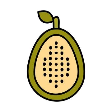 Jack fruit isolated icon vector illustration Illustrazione stock