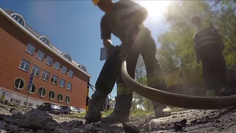 Jack Hammer For Breaking Road Stock Footage 84298566