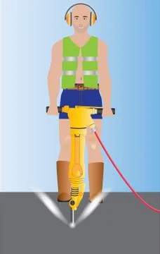 Jack hammer drill Illustrazione stock