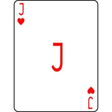 Jack of hearts. A deck of poker cards. Stock Illustration